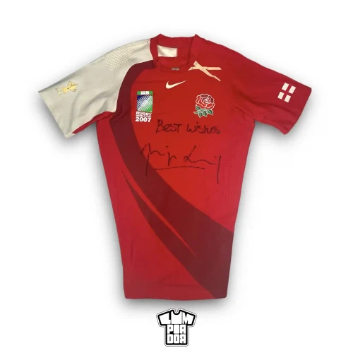 2007/09 Phil Vickery's Signed Nike England Rugby Away Jersey • tiziano.shop