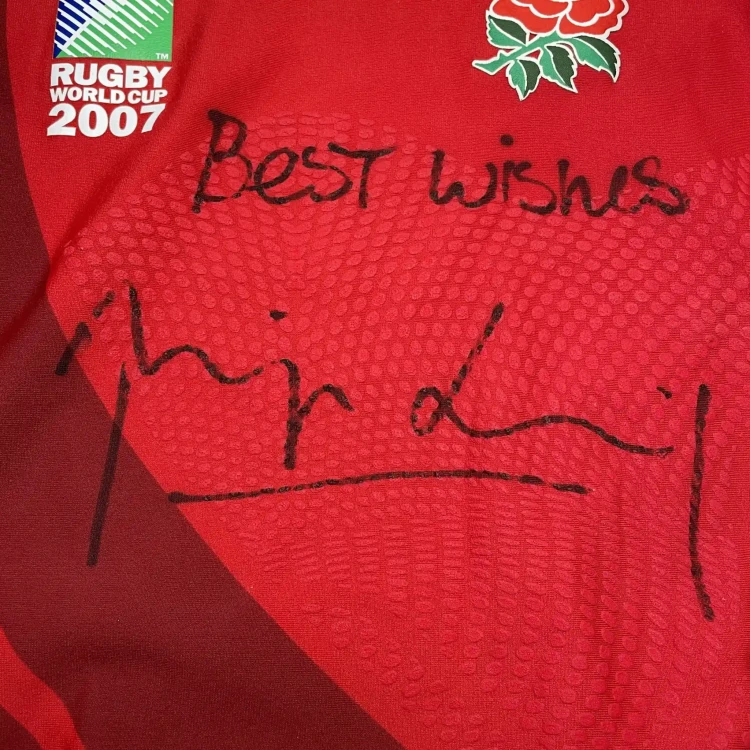 2007/09 Phil Vickery's Signed Nike England Rugby Away Jersey • tiziano.shop