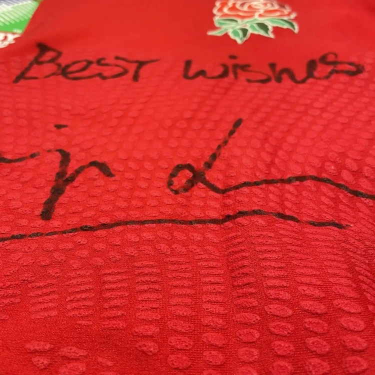 2007/09 Phil Vickery's Signed Nike England Rugby Away Jersey • tiziano.shop
