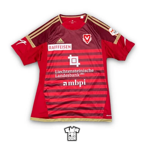 2015/16 Mario Bühler's Match-Worn Adidas FC Vaduz #29 Bühler Home Football Shirt • tiziano.shop