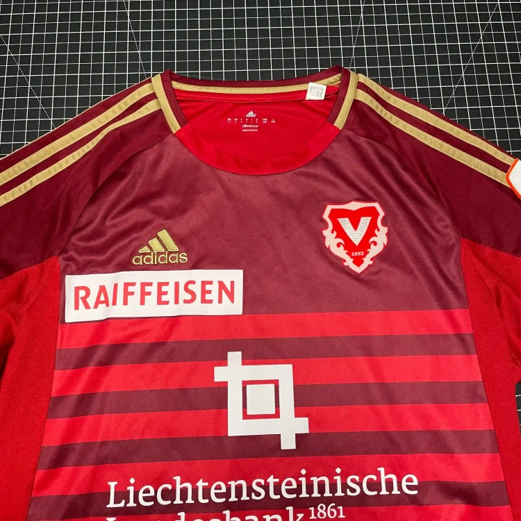 2015/16 Mario Bühler's Match-Worn Adidas FC Vaduz #29 Bühler Home Football Shirt • tiziano.shop