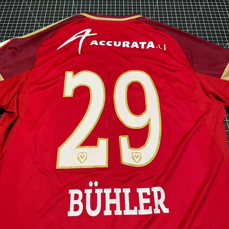 2015/16 Mario Bühler's Match-Worn Adidas FC Vaduz #29 Bühler Home Football Shirt • tiziano.shop