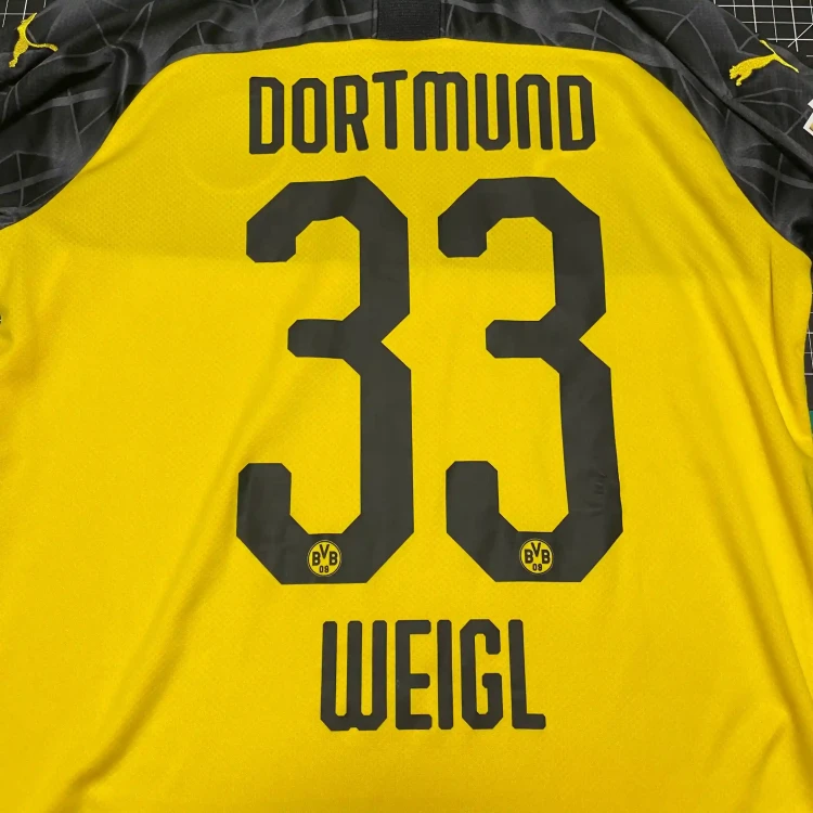 2019/20 Julian Weigl's Match-Worn Puma Borussia Dortmund #33 Weigl Home Football Shirt • tiziano.shop